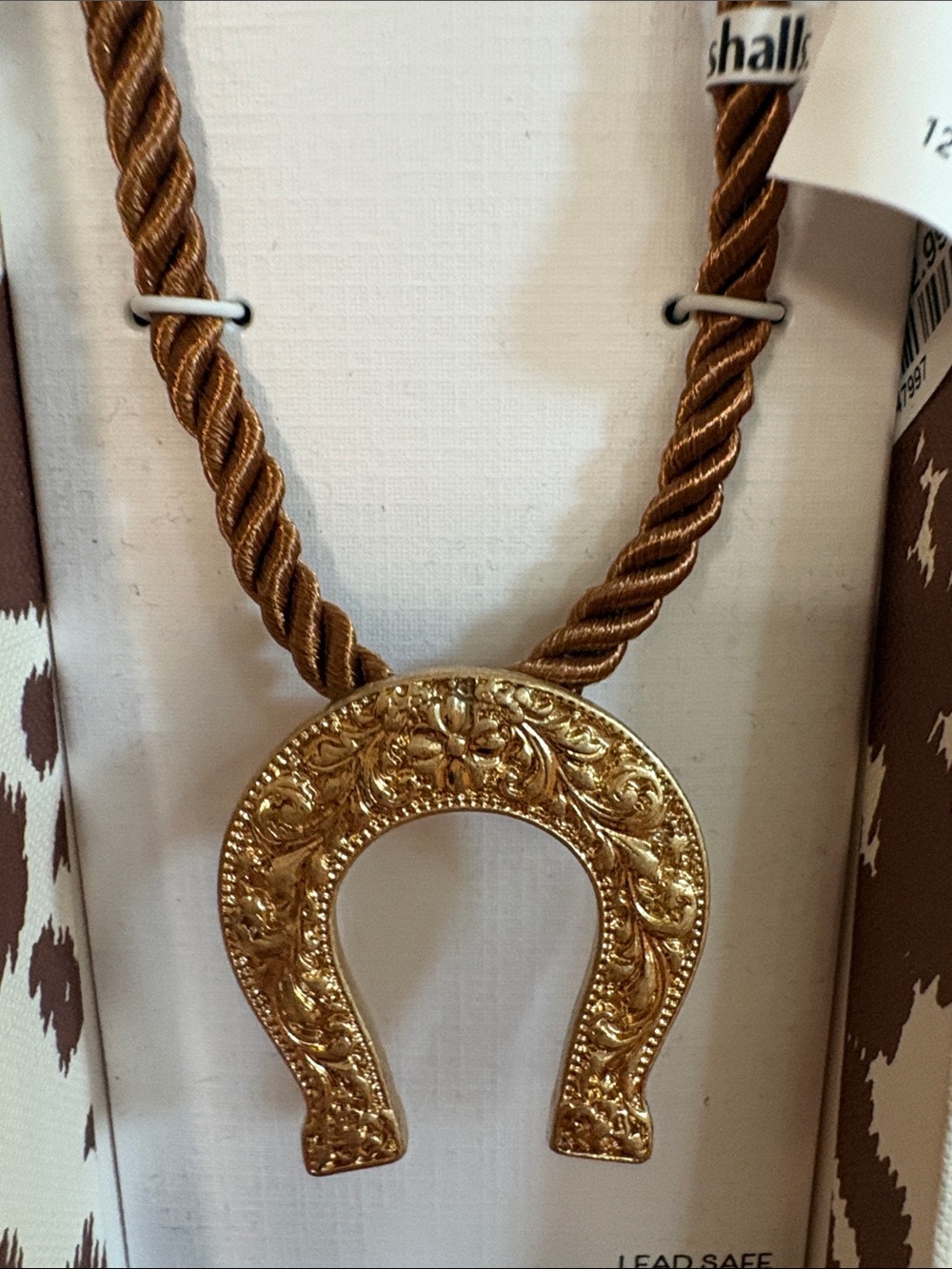 Piper k Gold Horseshoe Pendant Necklace - Women Accessories